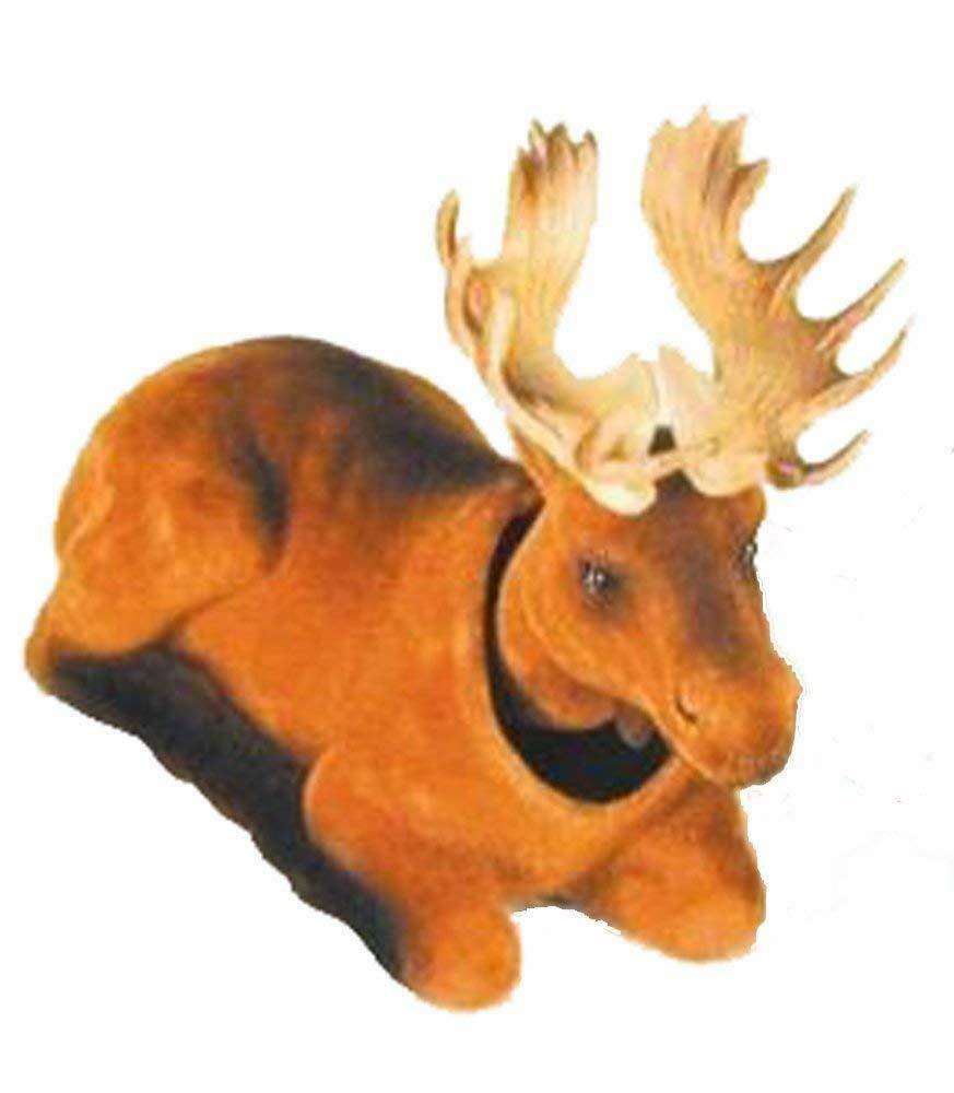 2 Bobble Head Light Brown Moose Moving Nobbing Bouncing Wild Animal Novelties