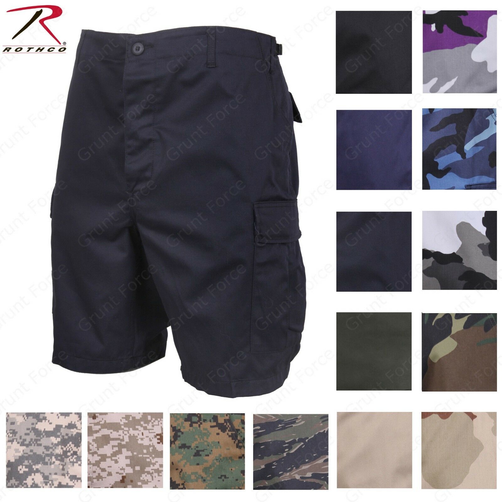 Combat Bdu Cargo Shorts Camouflage Camo Military Army