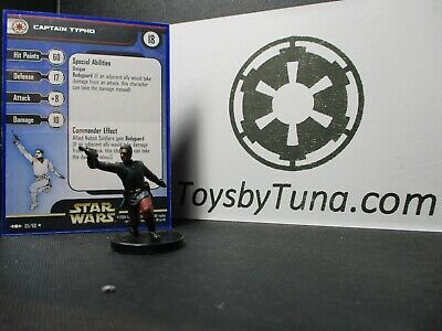 Star Wars Miniatures Captain Typho Clone Strike Cs W/ Card Mini Rpg Legion