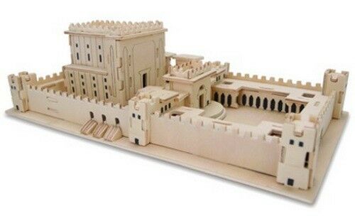 100 Pcs 3d Wood Jigsaw Second Temple Puzzle Mikdash Jerusalem 10.25" X 6" X 4"