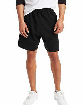 Hanes Men Shorts Jersey Pocket Elastic Waist 100% Cotton Solid 5 Colors S To 4xl