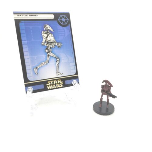 Star Wars Miniatures Battle Droid W/card 28/60 Wotc Common
