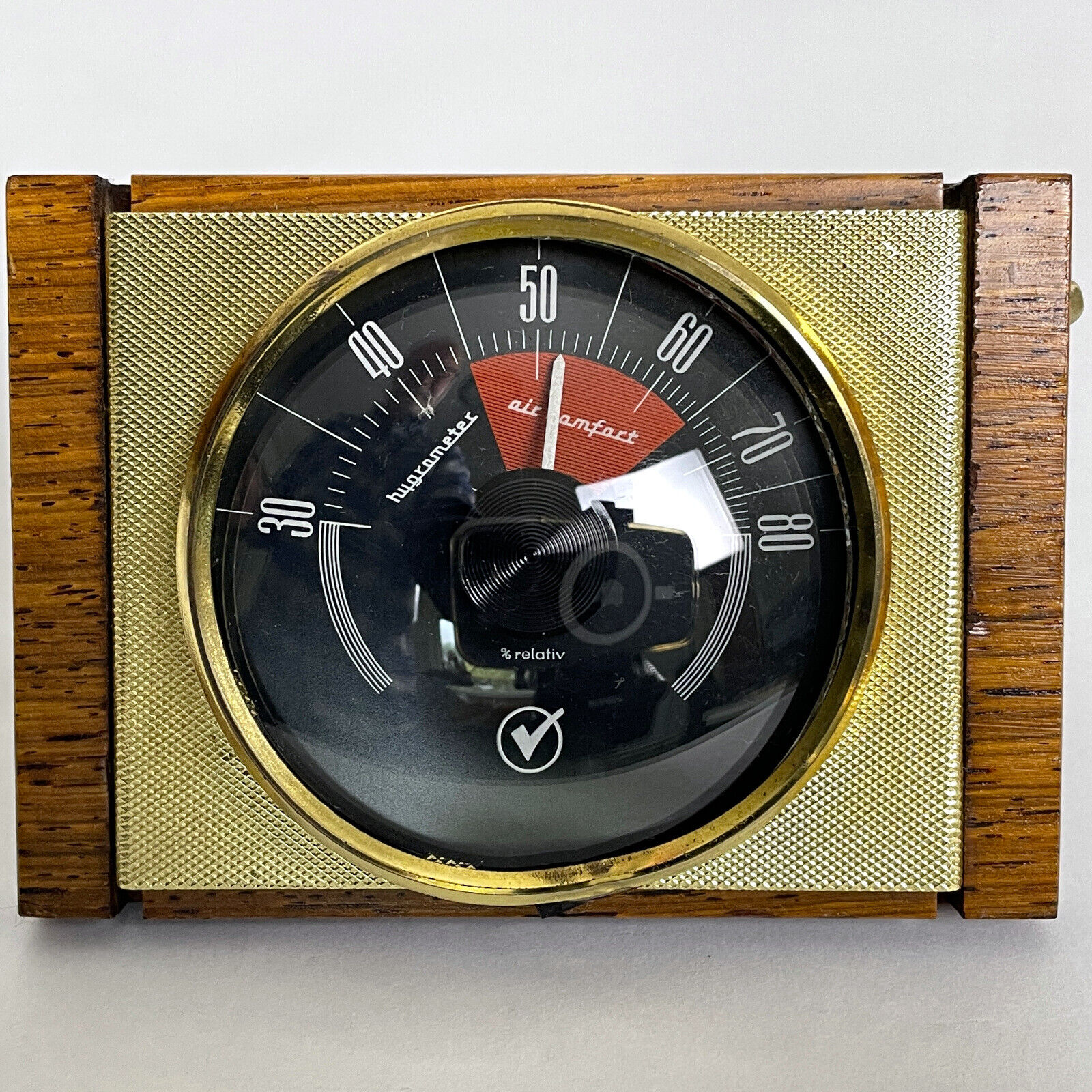 Vintage Mcm Hygrometer Air Comfort Desktop Humidity Gauge