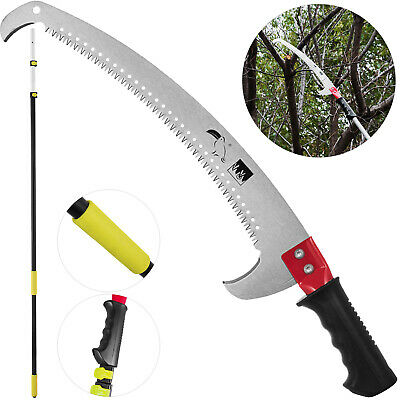 Vevor 6-24 Ft Tree Pruner Telescopic Pole Saw Curved Saw Blade Pruning Trimmer