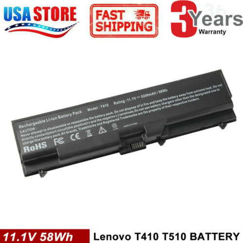 Battery For Lenovo Thinkpad T410 T420 T510 T520 W510 W520 Sl410 Sl510 6 Cell