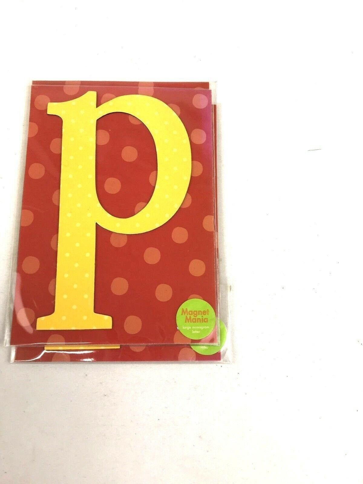 Lowercase P Monogram Magnet Letter 5" Craft Supply Craft Supply Educational