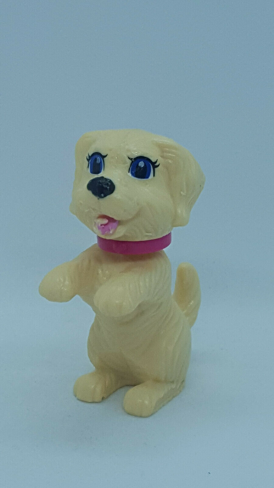 Vintage White Puppy Dog Red Coller Mini Bobblehead Figure 2.5"