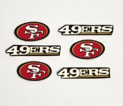 6pc San Francisco 49ers Fabric Iron On Applique Patch Logo Nfl Football Team