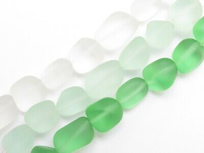 Bead Supply Cultured Sea Glass Beads 15mm Drilled Freeform Nugget Assorted Lot
