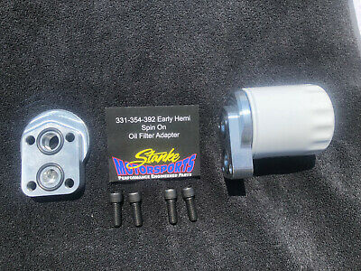 Early Hemi Spin-on Oil Filter Adapter & Filter For Chrysler  331 354 392