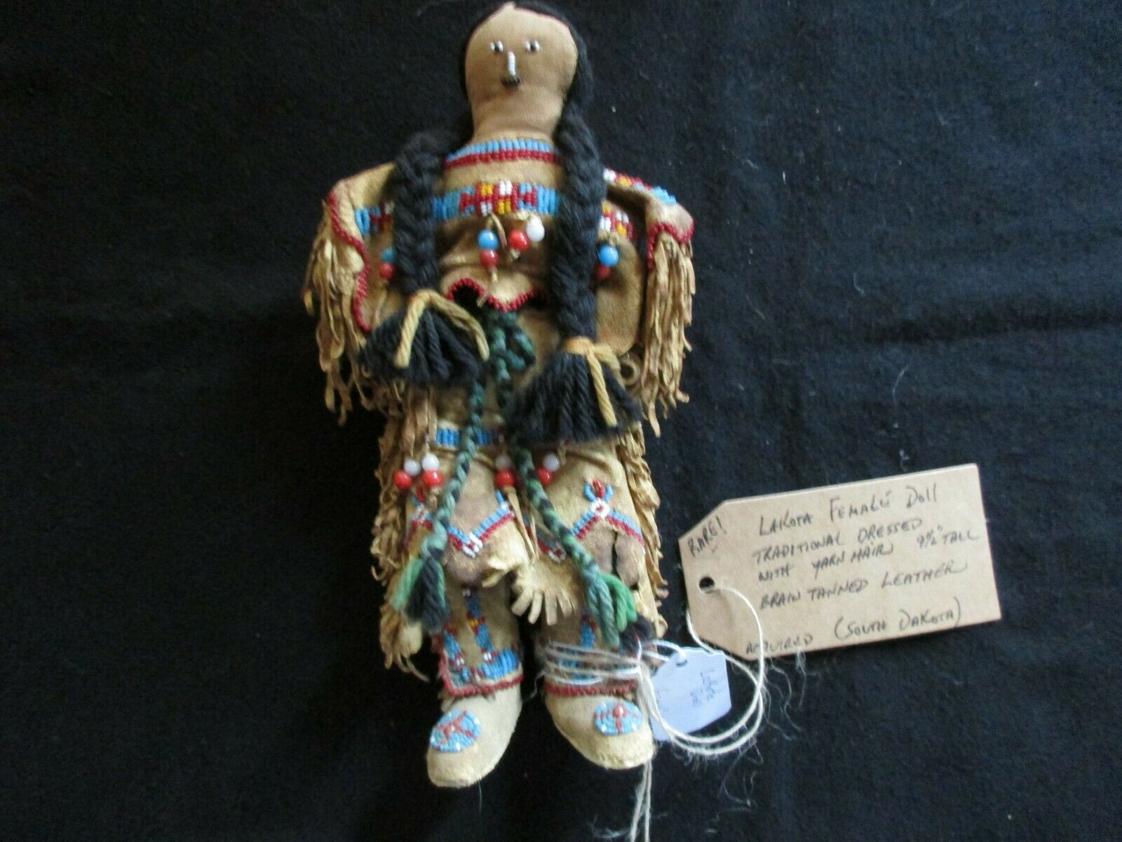 Native American Beaded Leather Doll,  Authentic South Dakota Doll  Sd-0821*05760