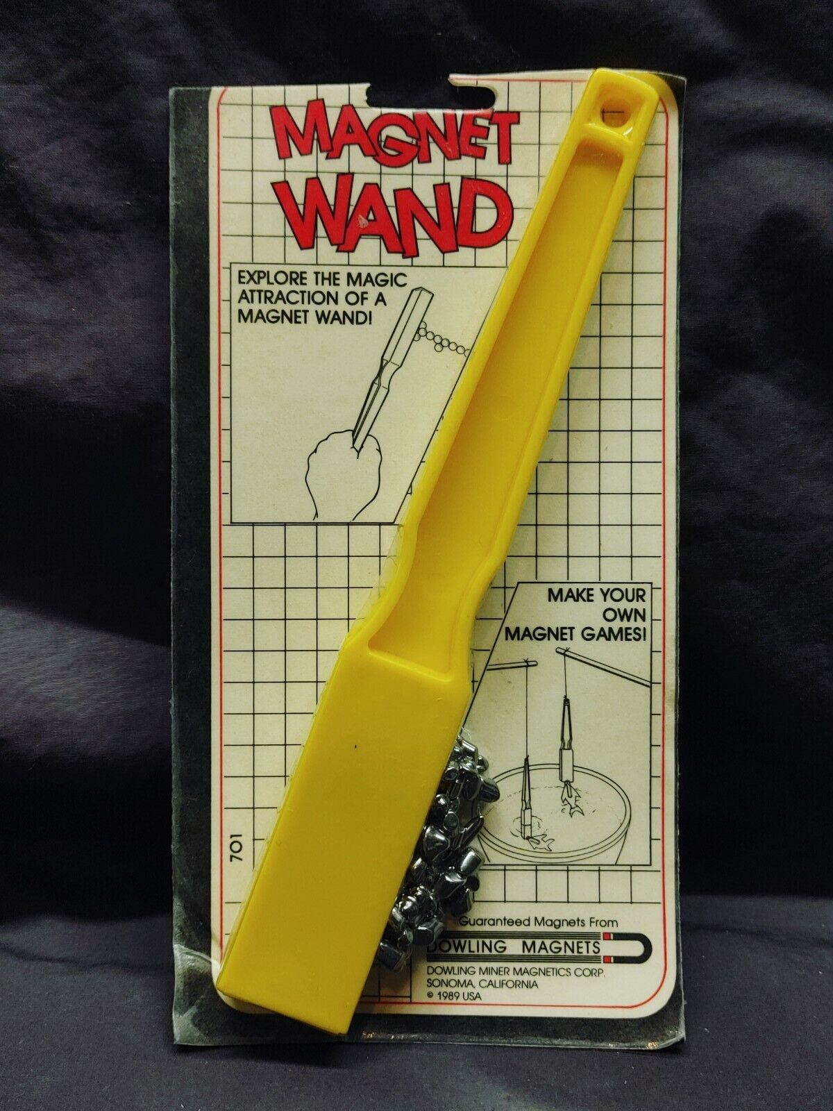 Vintage Dowling Magnets Yellow Magnet Wand 1989 Nip
