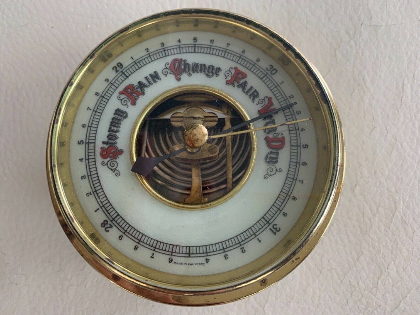Vintage Brass Barometer Made In Germany