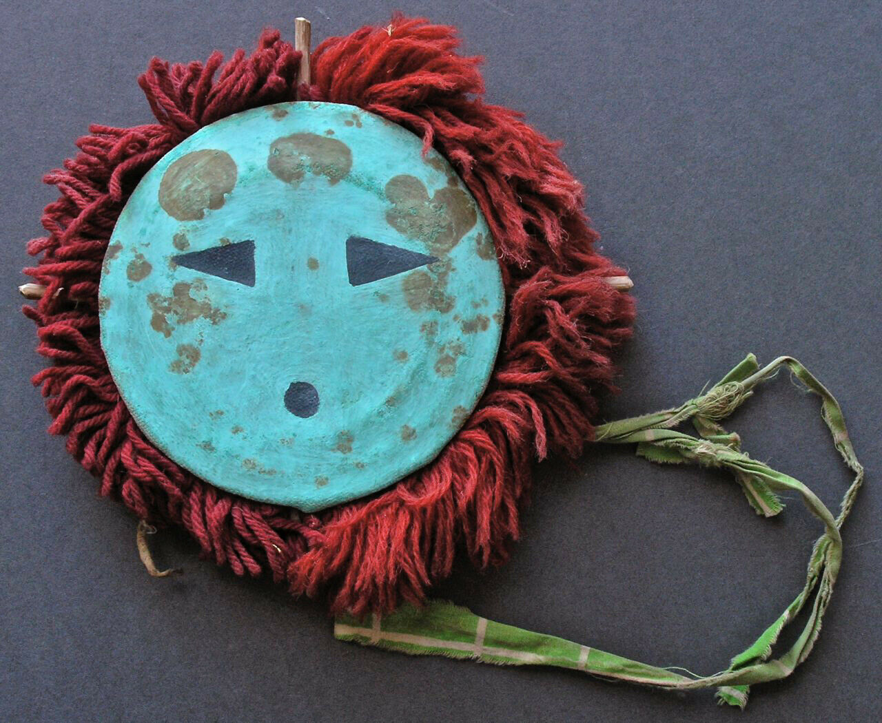 Circa 1890-1900’s Jemez Pueblo ^sun On Forehead^ Dance Disk - Very Rare Artifact