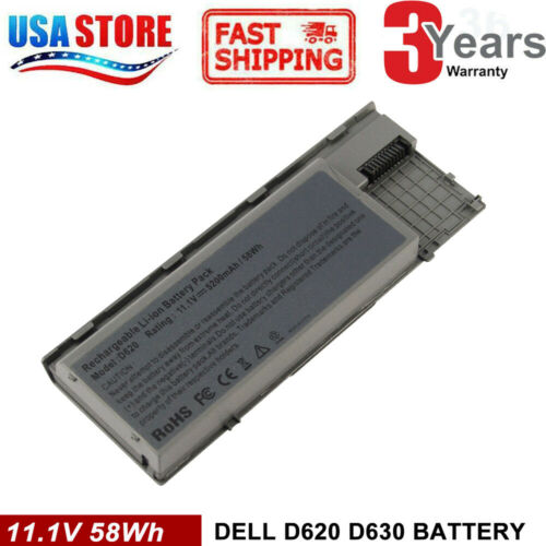 Battery For Dell Latitude D620 D630 D631 D640 M2300 Type Pc764 Tc030 - 58wh