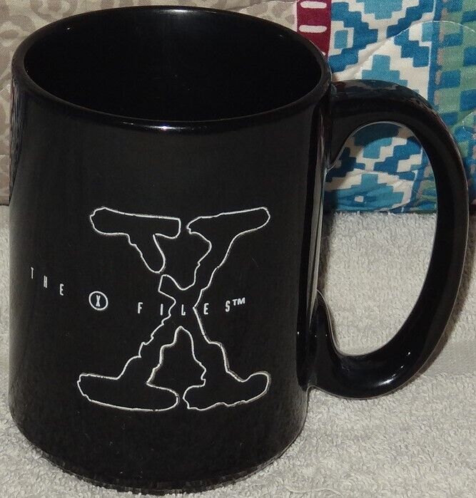 Vintage 1995 The X-files Tv Show “the Truth Is Out There” Black Coffee Mug Cup