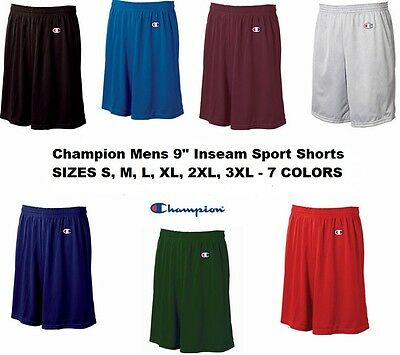 Champion Mens New Size S-3xl Athletic Poly Mesh Gym 9" Inseam Basketball Shorts