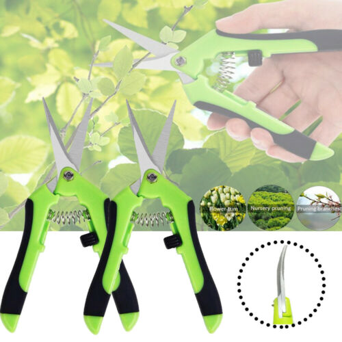 2-pack  Curved Blade Pruning Shears Plant Trimming Scissors Floral Trimmers