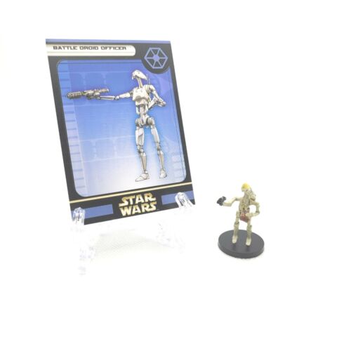 Star Wars Miniatures Battle Droid Officer W/card 31/60 Wotc Uncommon