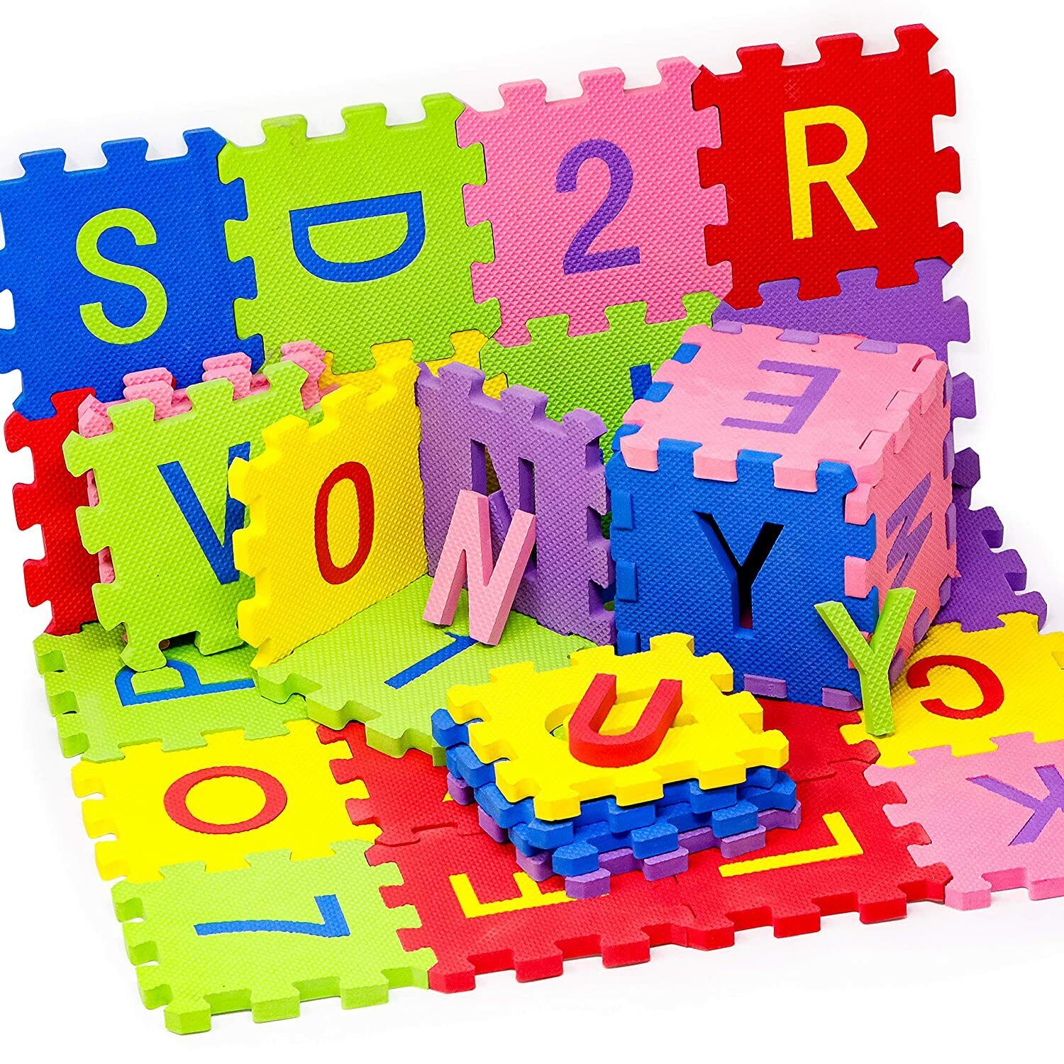 Non Toxic Eva Foam Alphabetic Puzzle Mat Abc Numbers 1 To 10 Floor Mat Pack Of 1