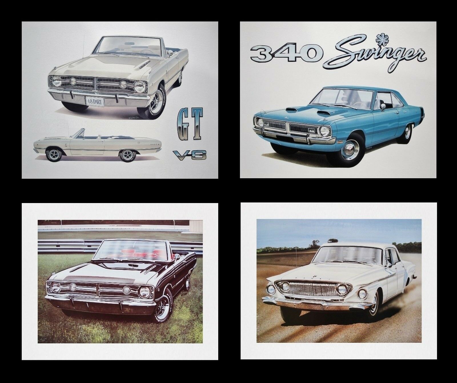 Old Dart Dodge Dealer Car Prints 1962 1967 1968 1969 1970 1971 1972 1973 198 225