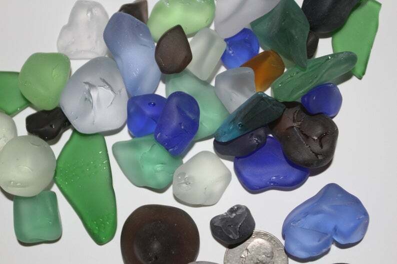 Large Chunky Sea Glass Sold By The Pound, 1/2 Inch To 2 1/2 Inch Range - Large