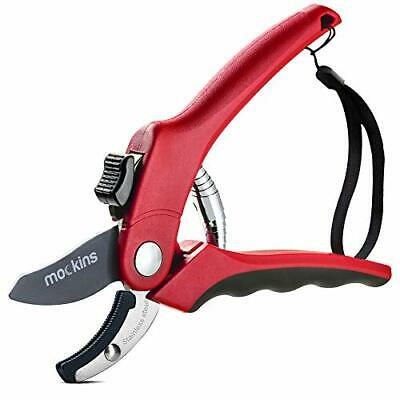 Mockins Garden Scissors Red Anvil Pruning Shears Stainless Steel 8 Mm Cutting
