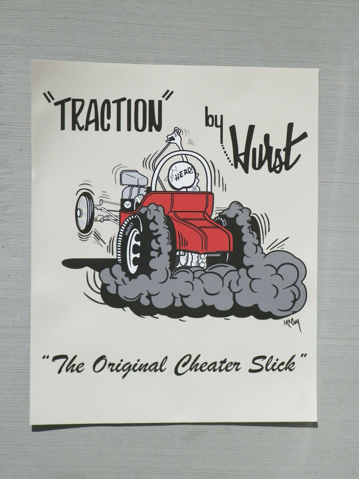 Racing Reproduction Of "traction By Hurst" 16" X 20" Poster Created By Bob Mccoy